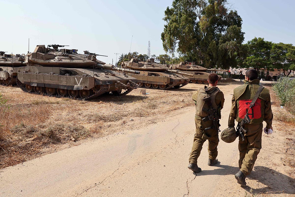 Израильские солдаты на границе Израиля и Газы. Фото JACK GUEZ /AFP/Scanpix/Leta