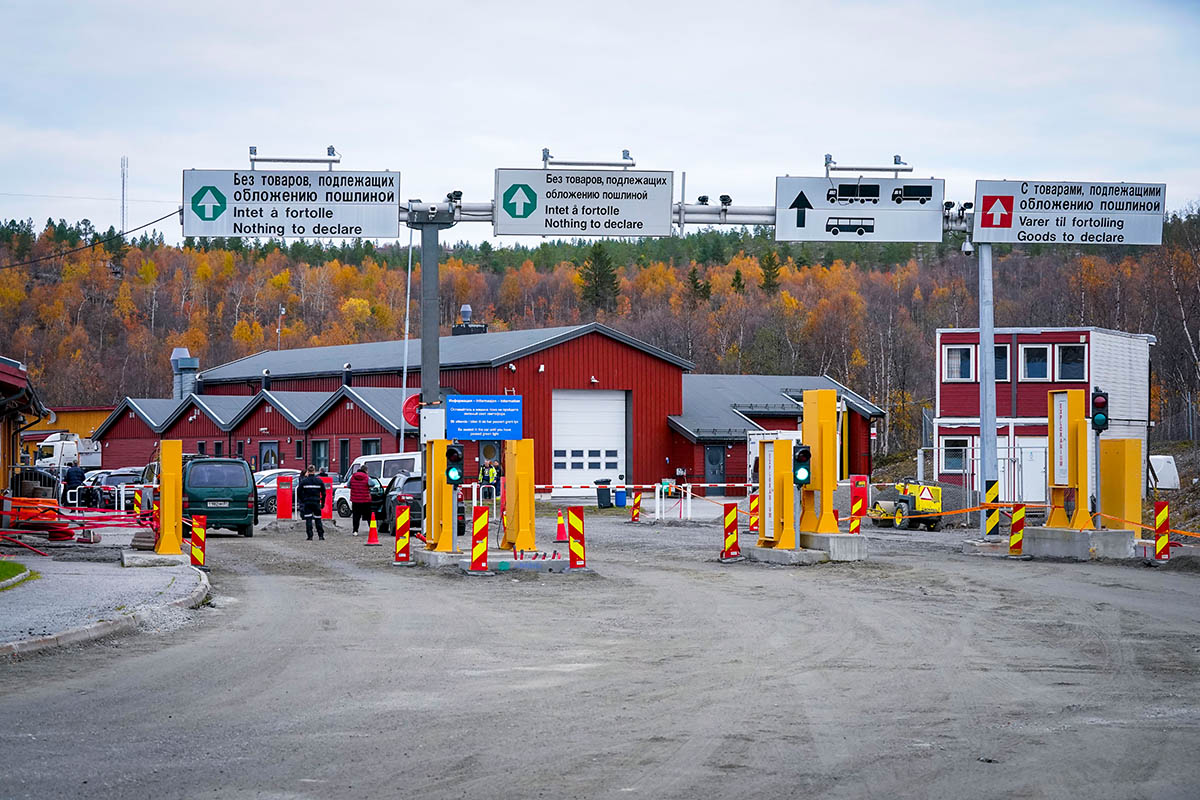 Пограничный переход между Россией и Норвегией в Стурскуге. 28 сентября 2022 года. Фото Lise Aaserud/NTB/Scanpix/LETA