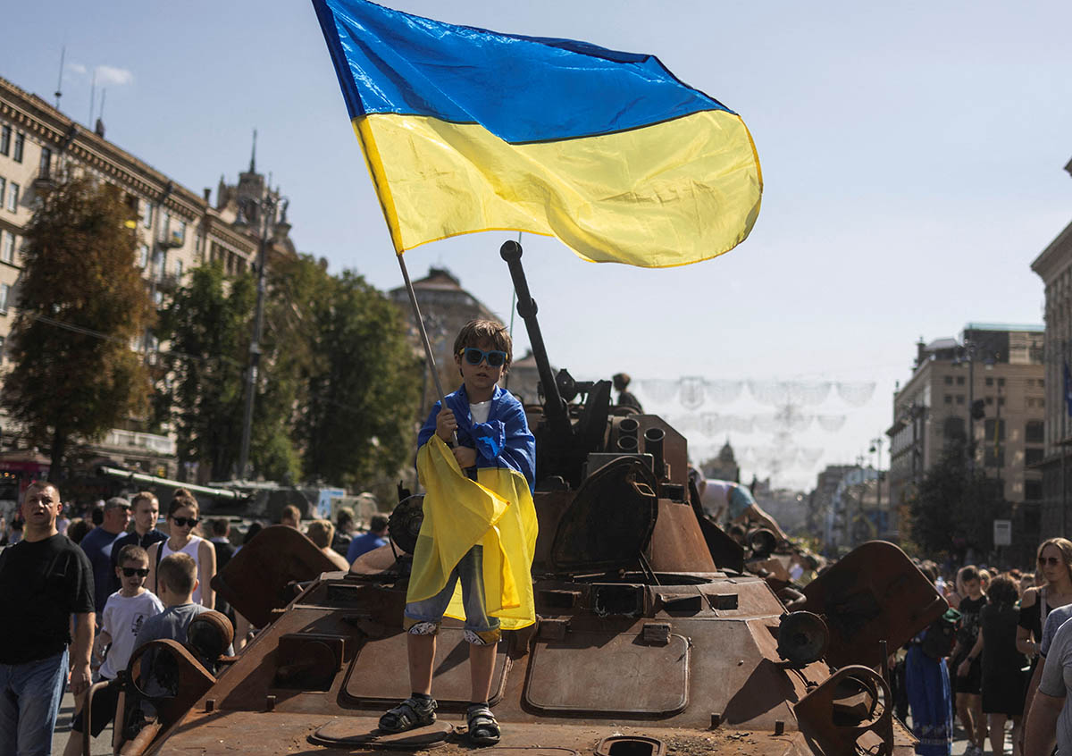 Выставка уничтоженной российской военной техники в центре Киева. 21 августа 2022 года. Фото Valentyn Ogirenko/REUTERS/Scanpix/Leta