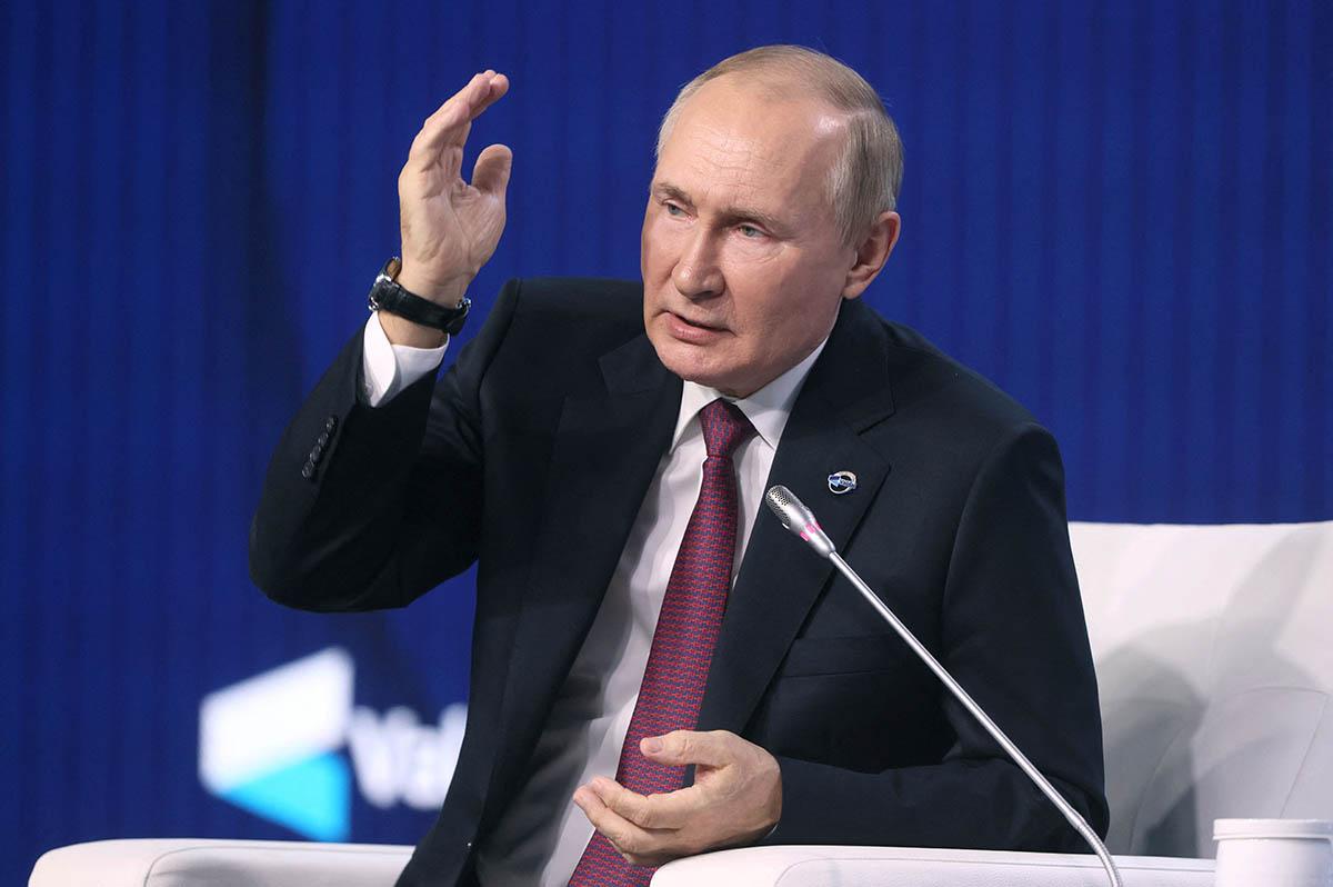 Владимир Путин на Валдайском форуме. Фото Mikhail Metzel/Sputnik/REUTERS/Scanpix/LETA