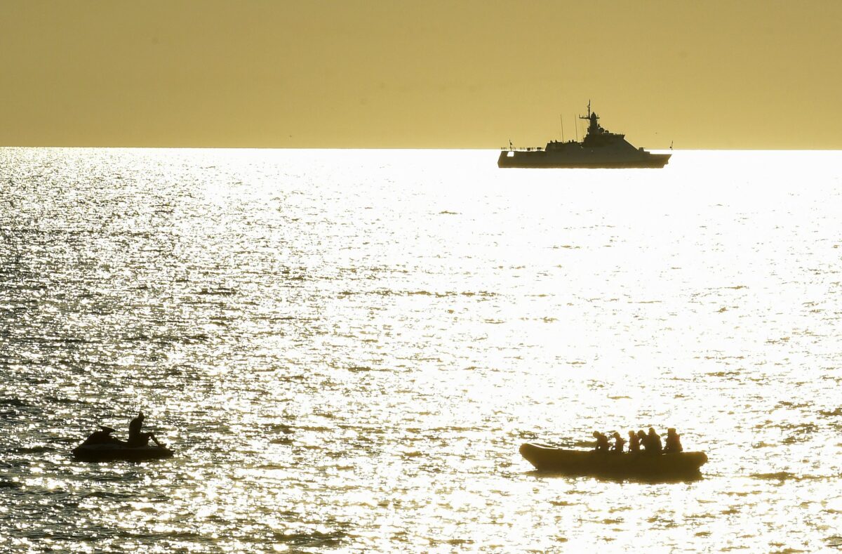 Российский военный корабль в Черном море рядом с Севастополем. Фото Olfa Maltseva/AFP/Scanpix/Leta.