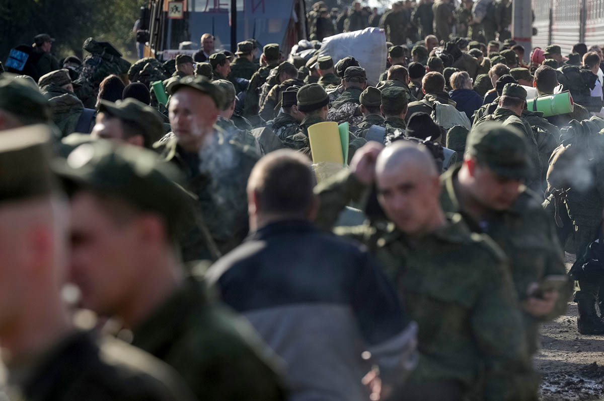 Мобилизация в России. Фото AP/Scanpix/LETA