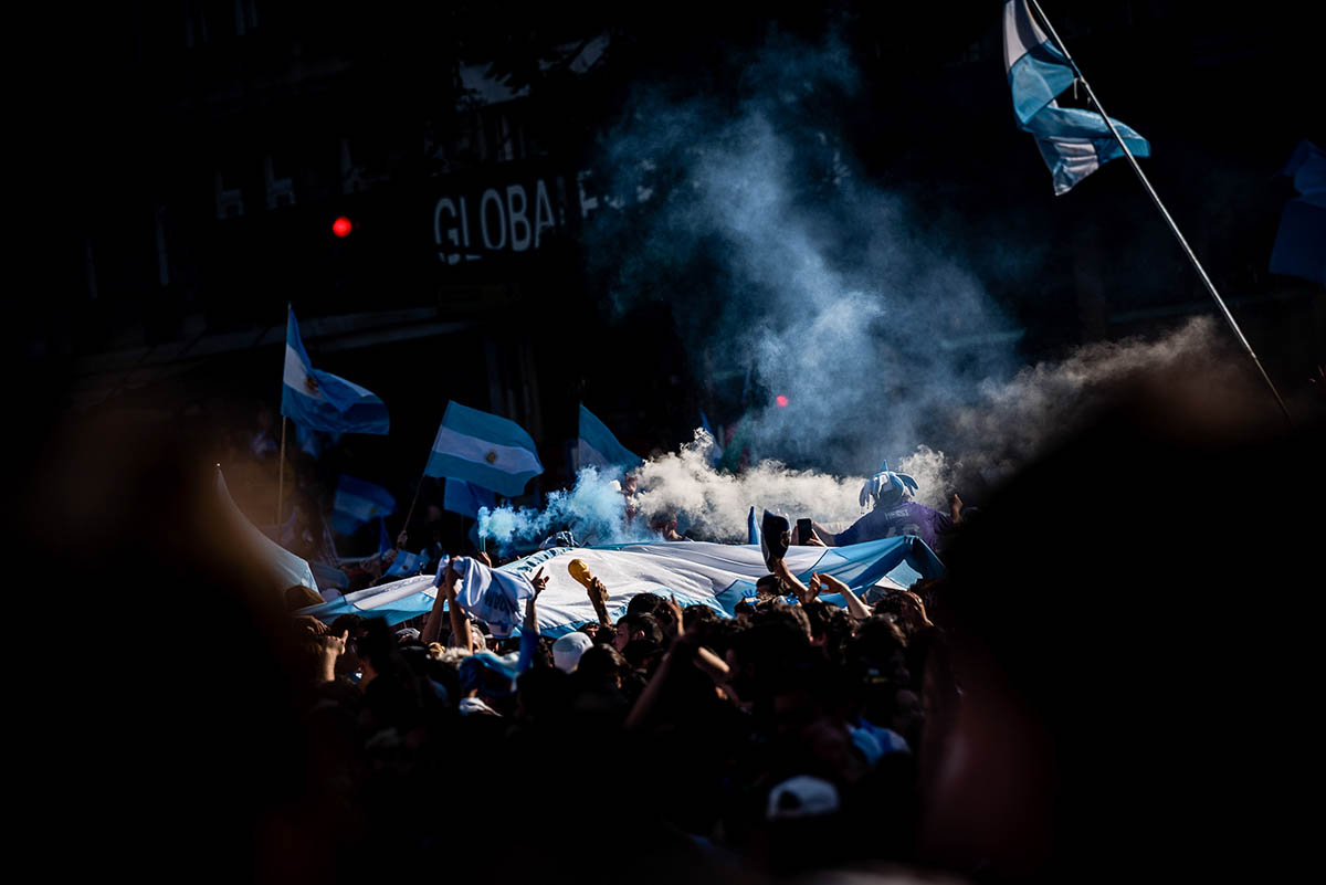 Аргентина празднует победу в чемпионате мира по футболу 2022 года. Буэнос-Айрес, Аргентина. Фото Alejo Manuel Avila/ZUMA Press Wire/Scanpix/LETA
