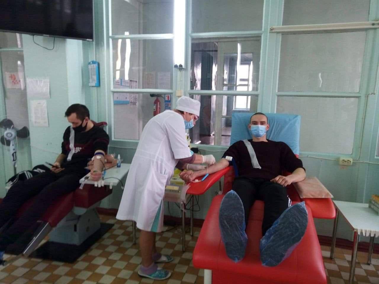 Центр сдачи крови в Херсоне. Фото из Telegram-канала Кирилла Тимошенко