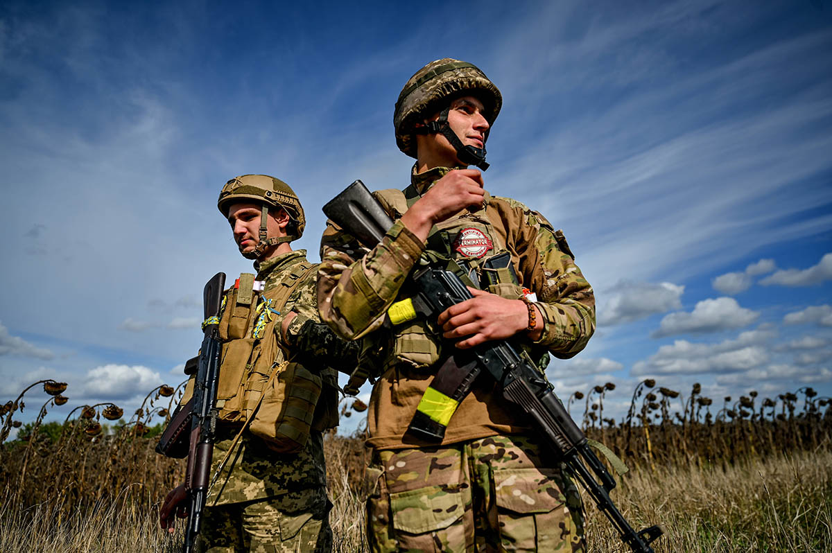 Солдаты военного минометного расчета, Запорожская область, Украина. Фото Scanpix/LETA