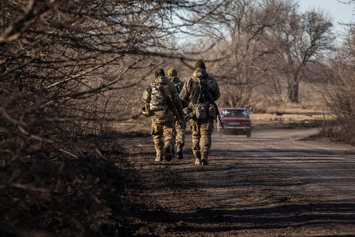 Украинские военнослужащие возле Соледара. Фото Oleksandr Ratushniak/REUTERS/Scanpix/Leta
