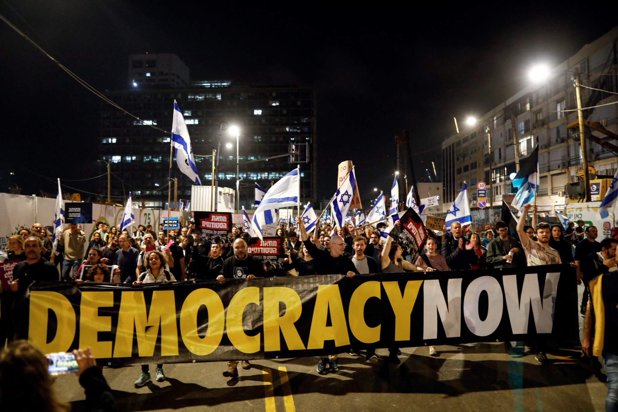 Демонстрация протеста в Тель-Авиве 28 января 2023 года. Фото REUTERS/Corinna Kern/Scanpix/LETA