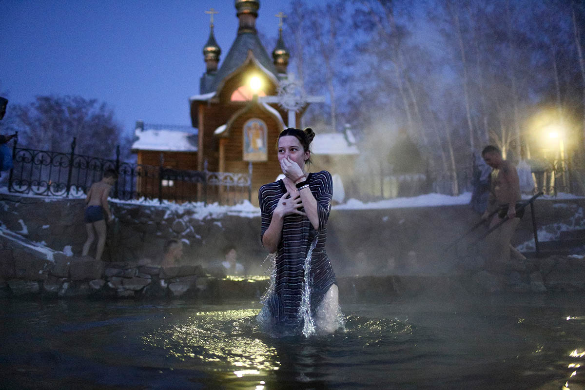 Крещенские купания 2023. Ачаирский монастырь, Омская область, Россия. Фото Evgeniy Sofiychuk/AP Photo/Scanpix/LETA