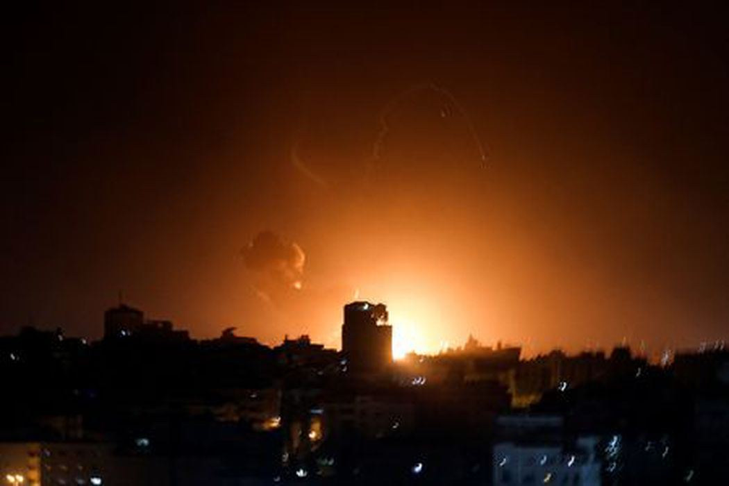 Удар ЦАХАЛ по сектору Газа. Фото MOHAMMED ABED / AFP/Scanpix/LETA