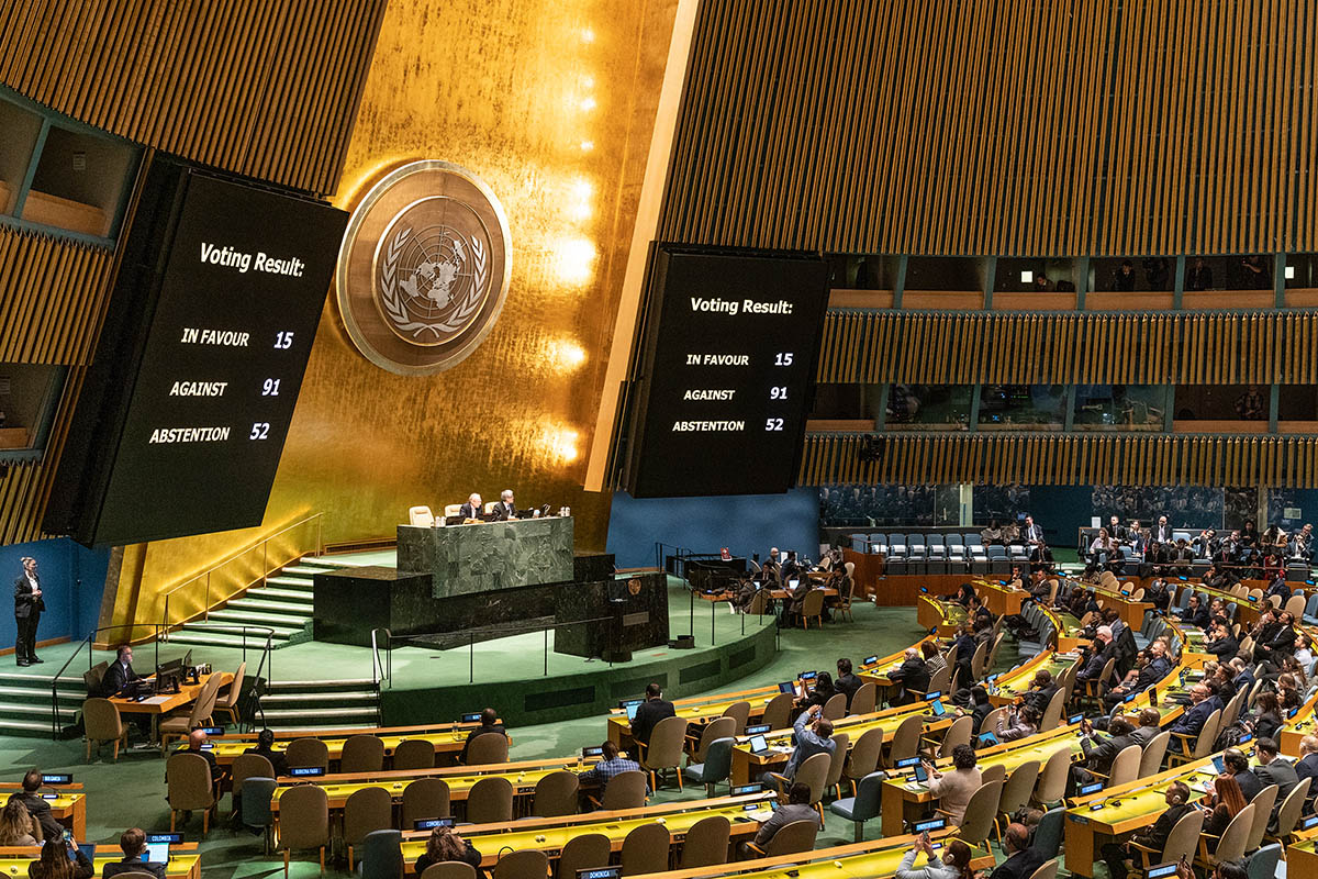Заседание Генеральной Ассамблеи ООН. 24 февраля 2023 года. Фото Lev Radin/ZUMA Press Wire/Scanpix/Leta