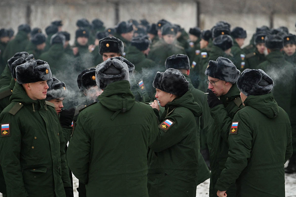 Российские призывники. Фото Alexey Malgavko/REUTERS/Scanpix/LETA