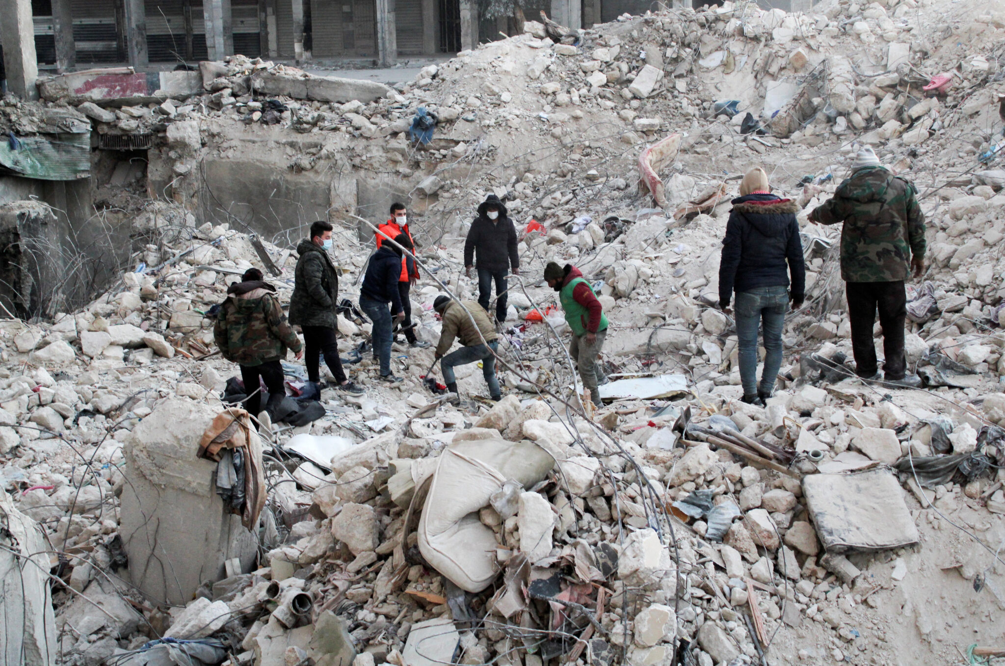 Последствия землетрясения в Алеппо в Сирии. Фото Reuters/Firas Makdesi/Scanpix/LETA.