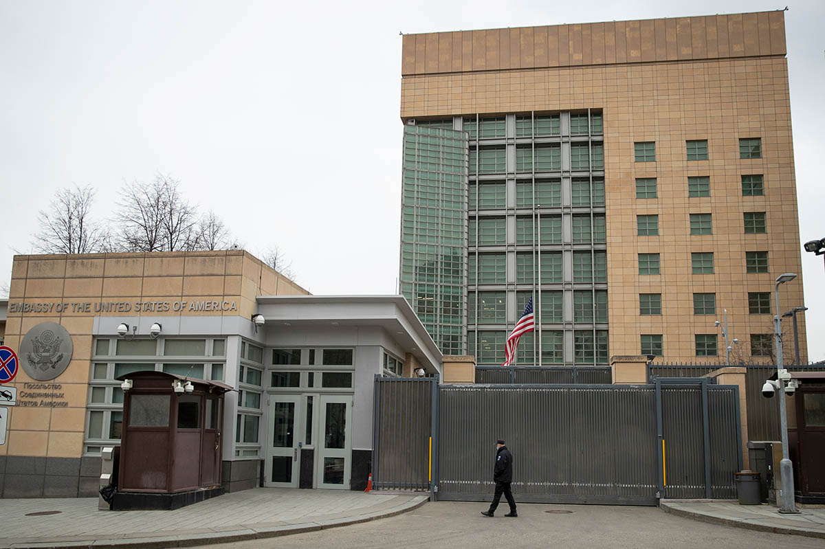 Посольство США в Москве. Фото Pavel Golovkin/AP Photo/File/Scanpix/LETA
