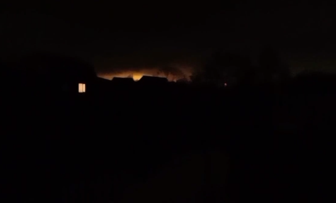 Вспышка в небе над Коломной. Кадр видео, опубликованного телеграм-каналом Baza