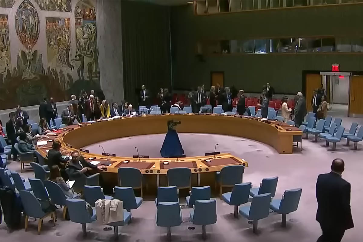 Голосование Совбеза ООН по резолюции по «Северному потоку». Скриншот видео Голос Америки/YouTube