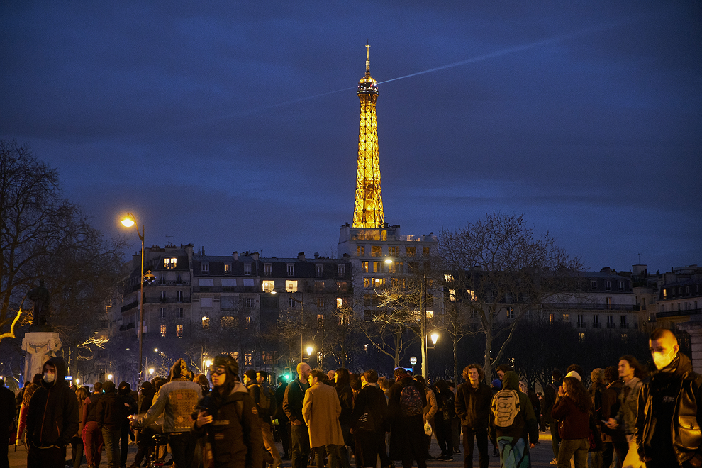 Протесты против пенсионной реформы в Париже. Фото Remon Haazen/ZUMA Press Wire/Scanpix/LETA