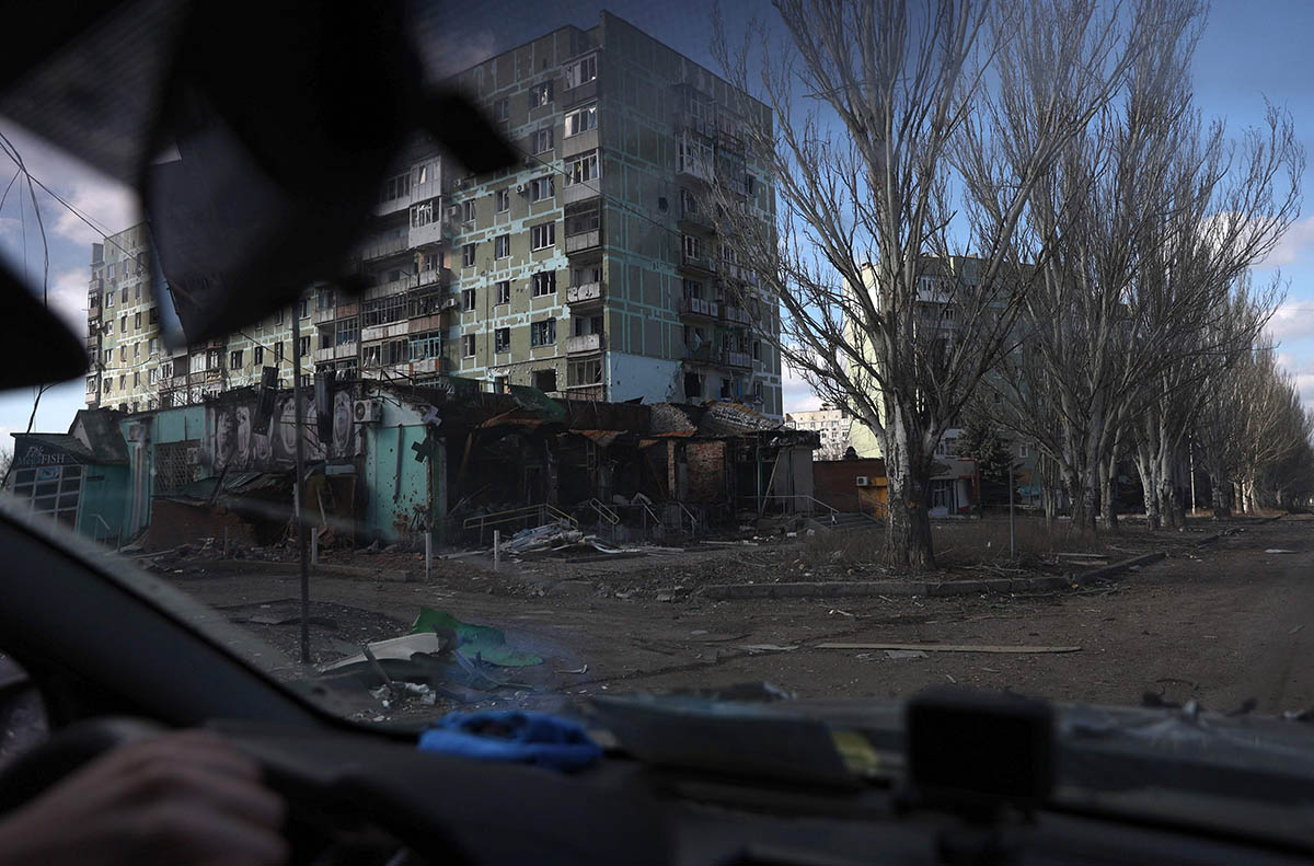 Разрушенные здания в городе Бахмут, Донецкая область. Фото Anatolii Stepanov/AFP/Scanpix/LETA