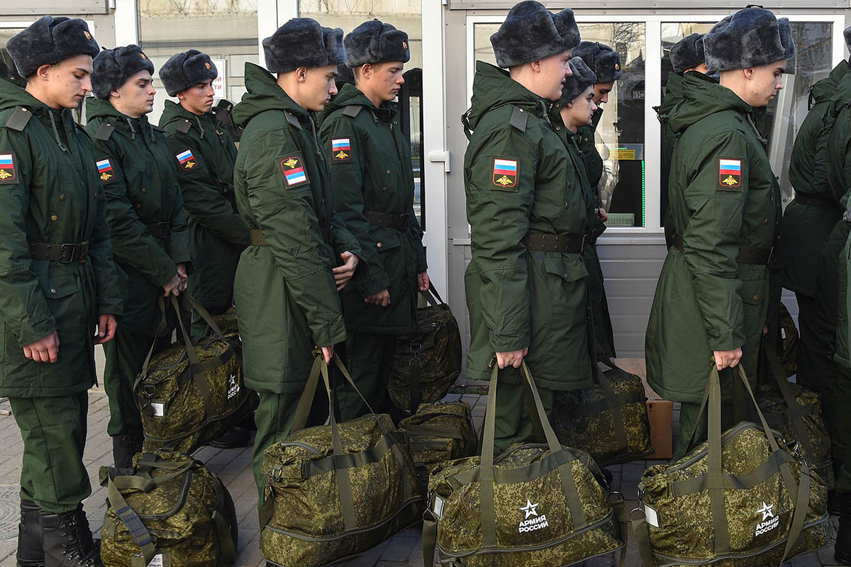 Российские призывники. Фото EPA/STRINGER/Scanpix/LETA