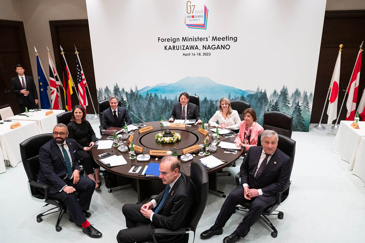 Встреча глав МИДов стран G7. 17 апреля 2023 года. Фото ZHANG XIAOYU/EPA/Scanpix/LETA