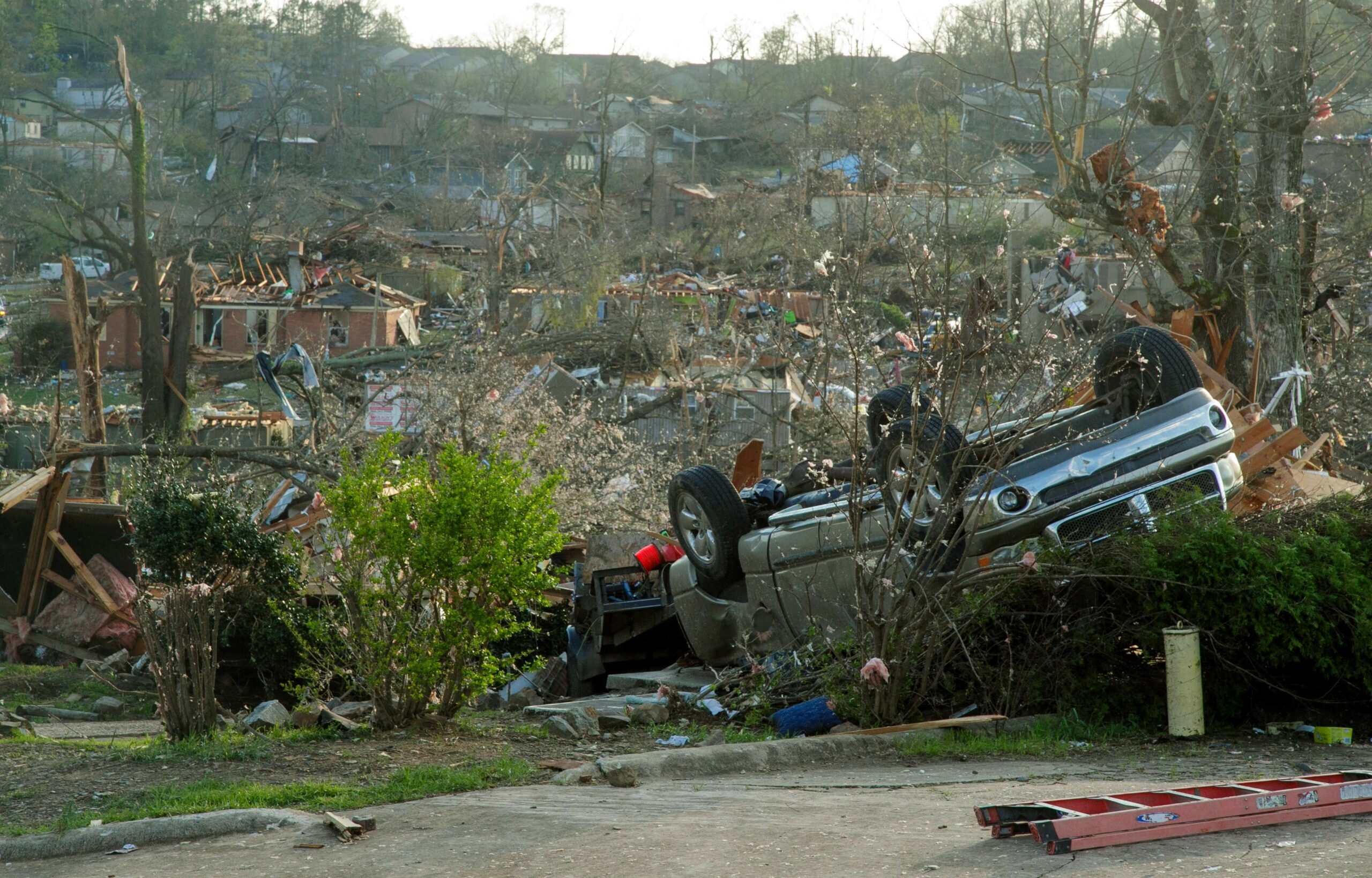 Последствия торнадо 31 марта в Литл-Рок, штат Арканзас. Фото Benjamin Krain / AFP / Scanpix / LETA.