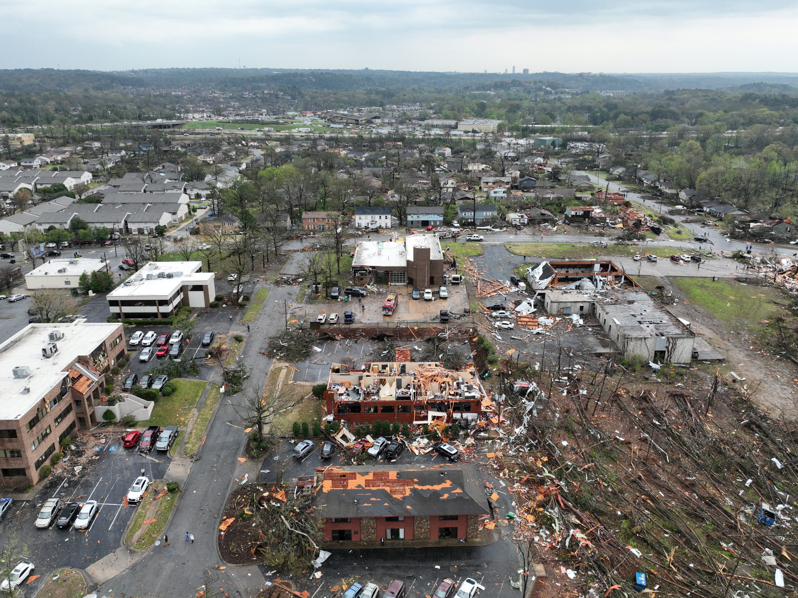 Последствия торнадо 31 марта в Литл-Рок, штат Арканзас. Фото Reuters / Scanpix / LETA.