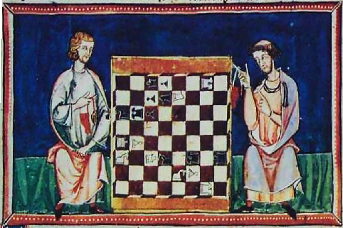 Chess problem, Alfonso X of Castile, 1283 год. Изображение Bridgeman Art Library v. Corel Corp.