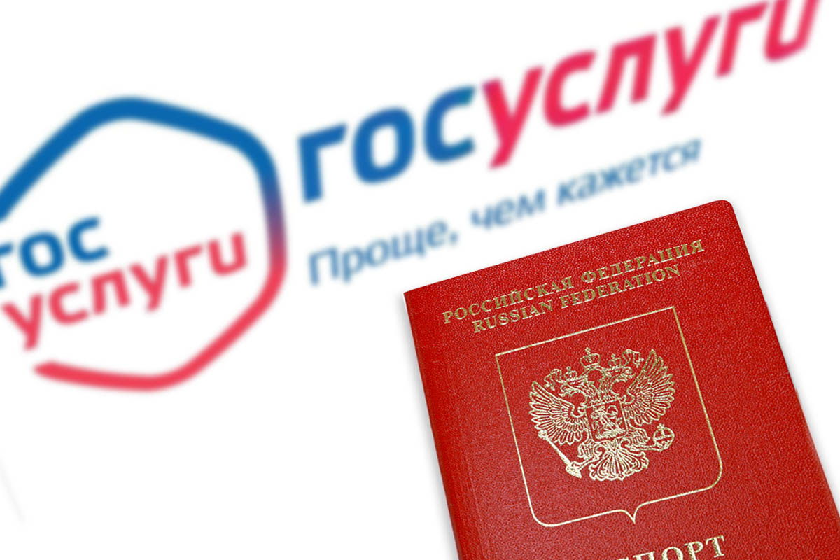 Паспорт РФ и логотип "Госуслуги". Коллаж SpektrPress