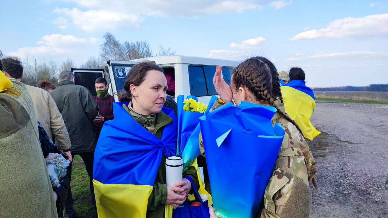 Возвращение пленных в Украину. Фото Telegram Андрея Ермака