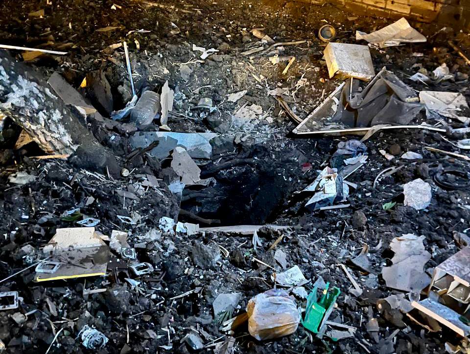 Последствия взрыва бомбы в Белгороде 20 апреля 2023 года. Фото телеграм-канала Вячеслава Гладкова