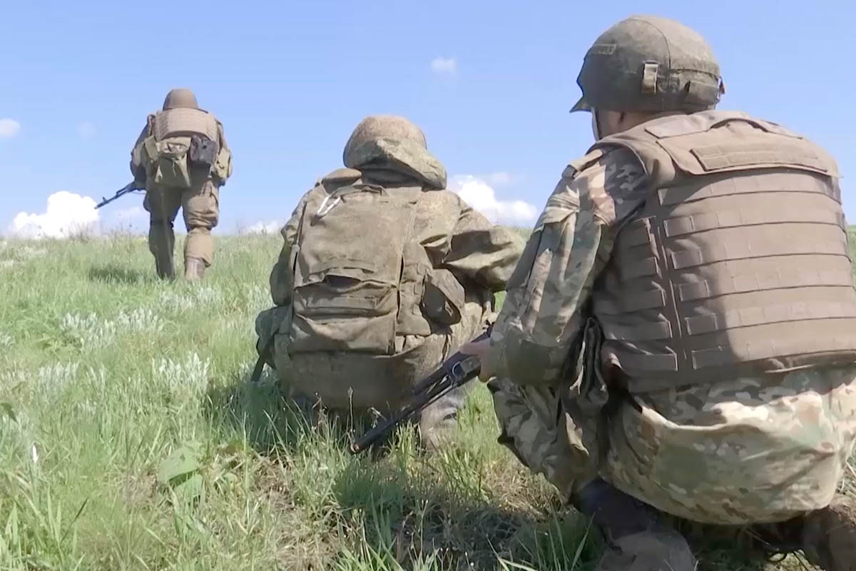 Военнослужащие РФ на полигоне. Скриншот видео mod_russia/Telegram