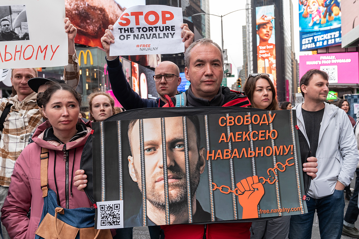 Акция в поддержку Алексея Навального в Нью-Йорке, США. Фото Lev Radin/ZUMA Press Wire/Scanpix/LETA
