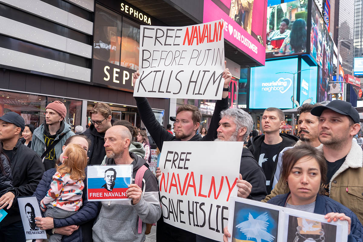 Акция в поддержку Алексея Навального в Нью-Йорке, США. Фото Lev Radin/ZUMA Press Wire/Scanpix/LETA