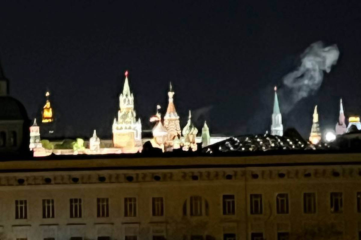 Удар беспилотника по Кремлю. Фото yoshkinkrot /Telegram