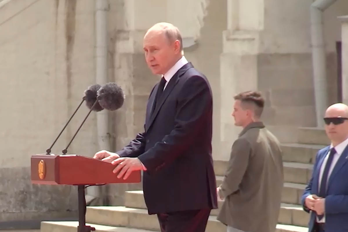Выступление Владимира Путина перед военными. 27 июня 2023 года. Скриншот видео Shot/Telegram