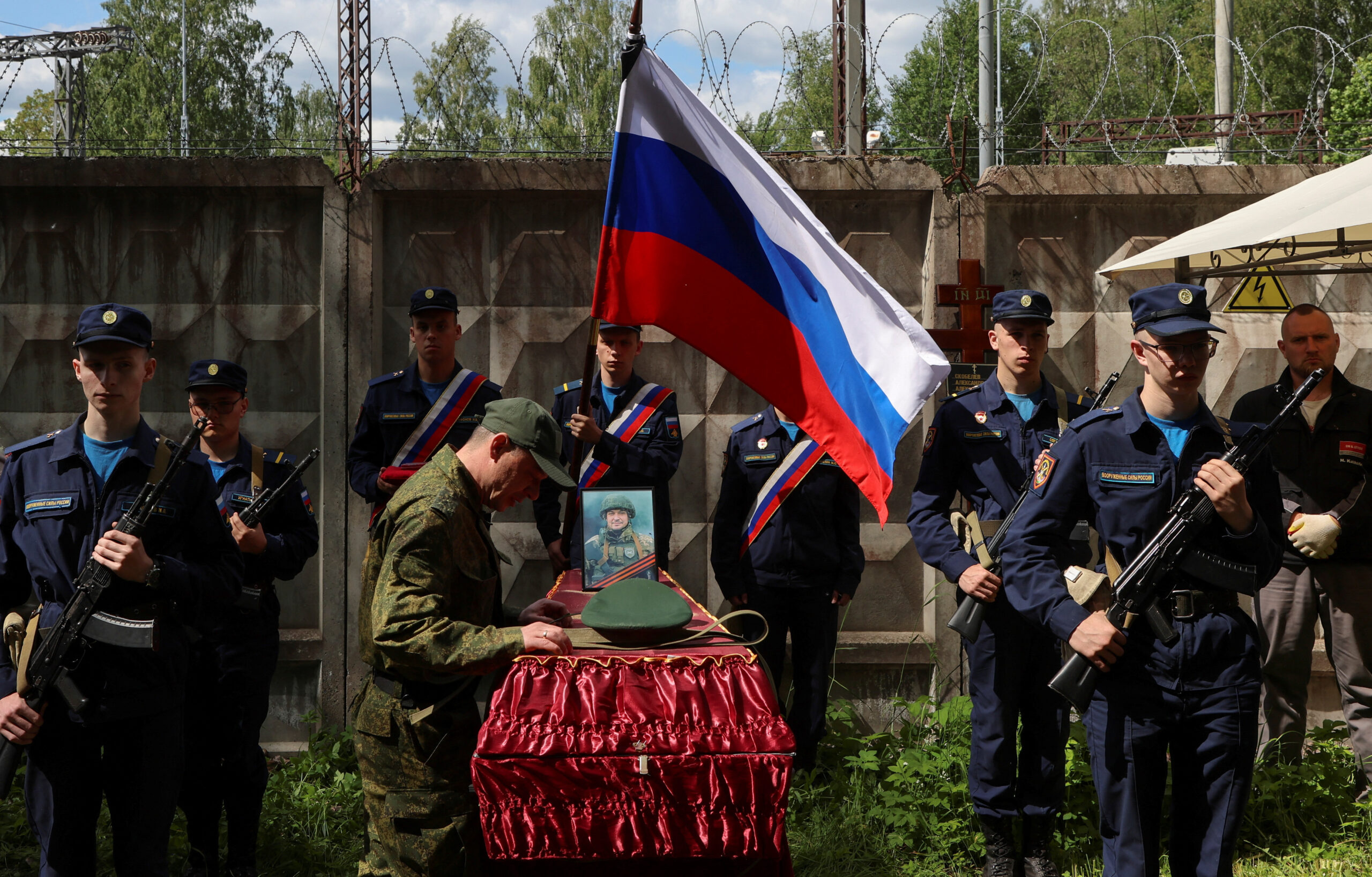 Похороны российского солдата, убитого в российско-украинском конфликте. Фото ANTON VAGANOV / REUTERS / Scanpix / Leta