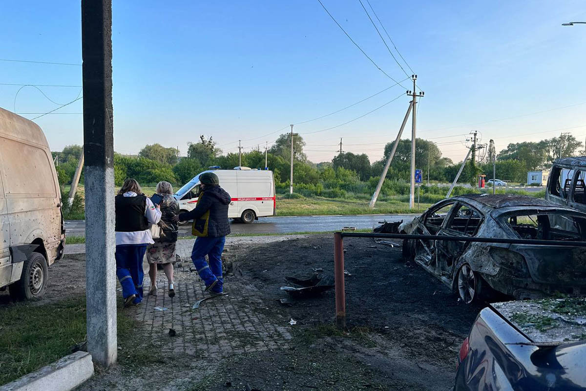 Последствия обстрела Шебекино, Белгородская область. Фото vottak_tv/Twitter