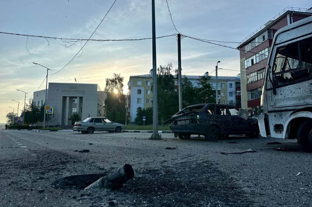 Последствия обстрела Шебекино, Белгородская область. Фото RussiaActually/Twitter