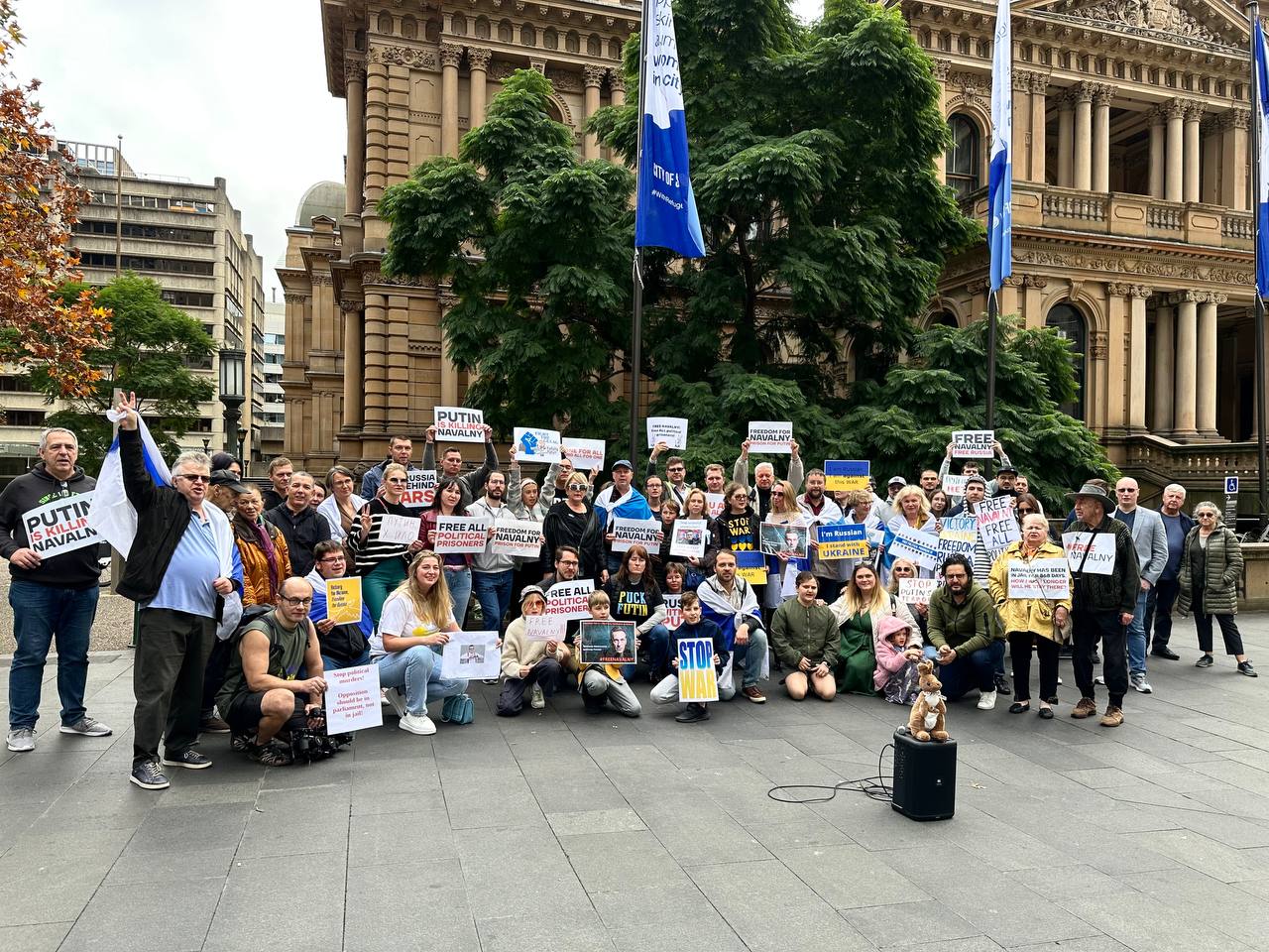 Акция в поддержку Алексея Навального в Сиднее. Фото: 