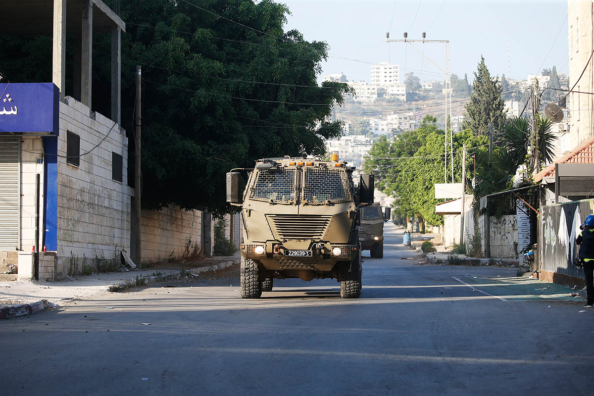 Израильская военная техника в городе Дженин, Израиль, Палестинская автономия. Фото ALAA BADARNEH/EPA/Scanpix/Leta