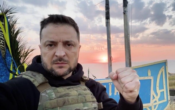 Владимир Зеленский на острове Змеиный. Скриншот с видео
