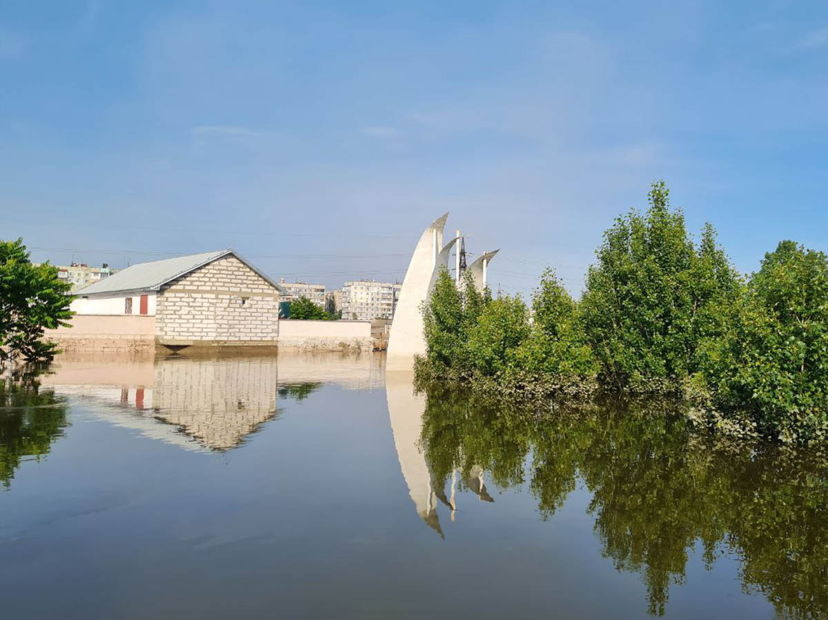 Херсонский яхт-клуб после затопления. Фото Иван Колобов для SpektrPress