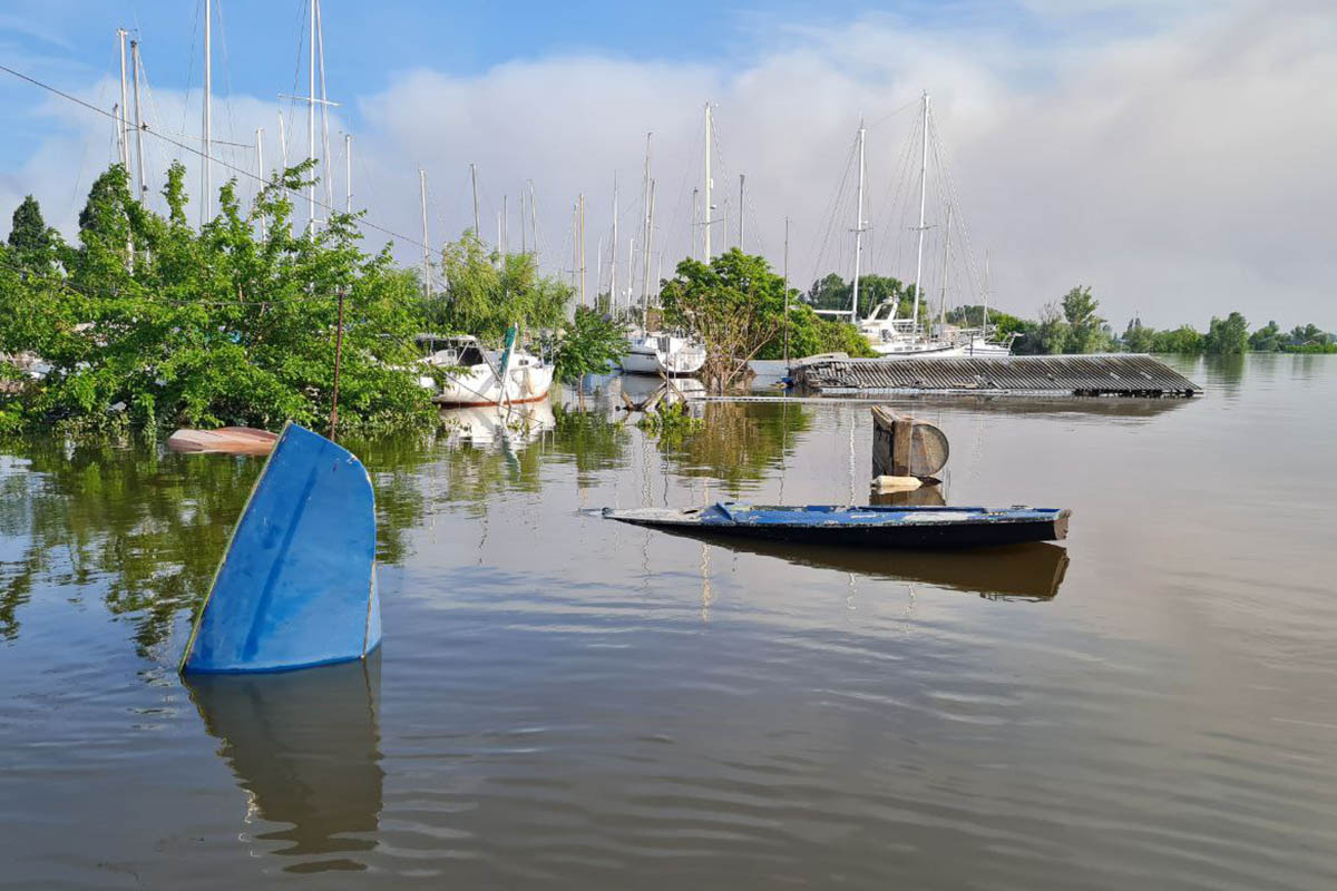 Херсонский яхт-клуб после затопления. Фото Иван Колобов для SpektrPress