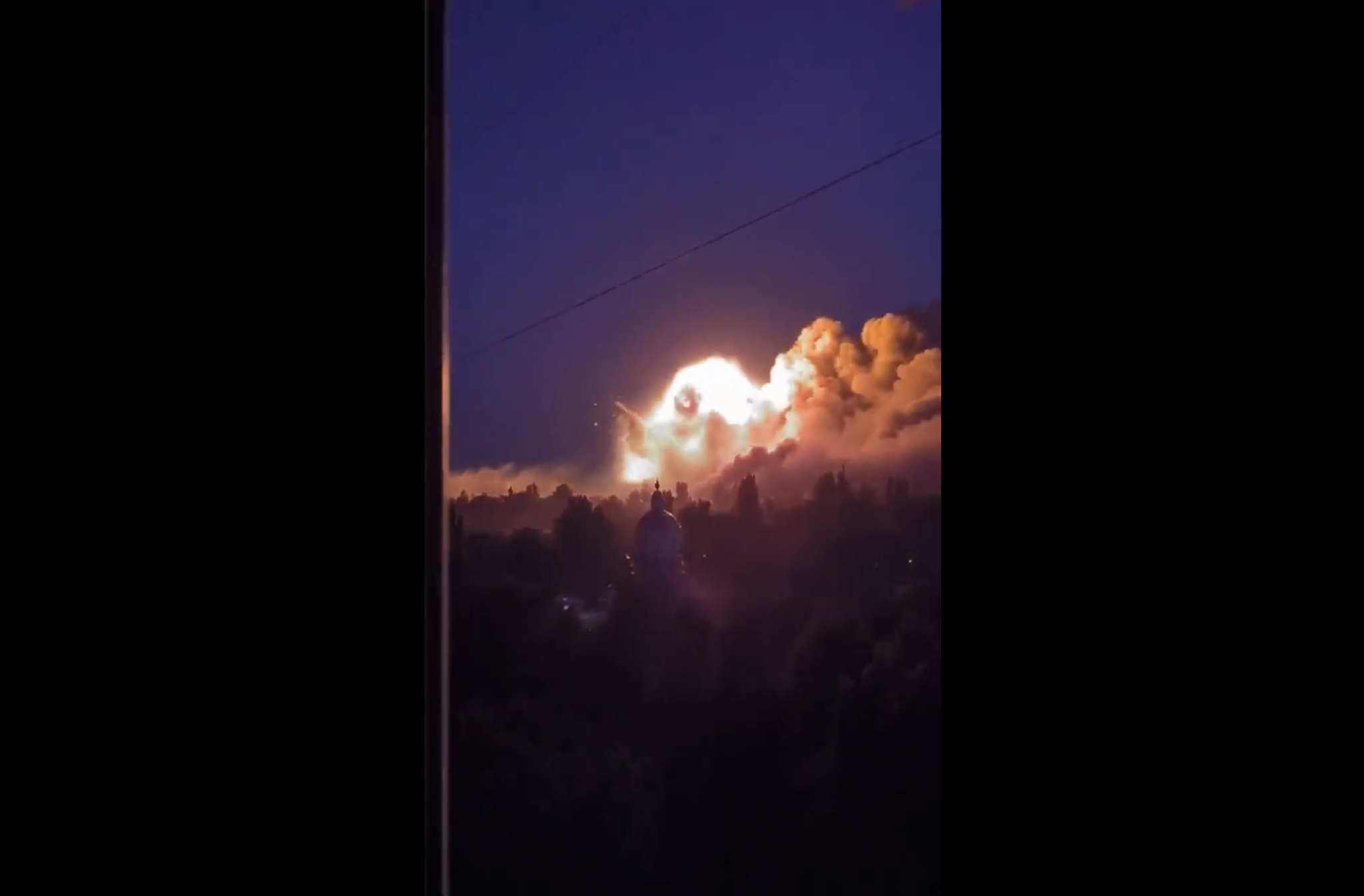 Взрыв в оккупированной Макеевке. Скриншот из видео в соцсетях
