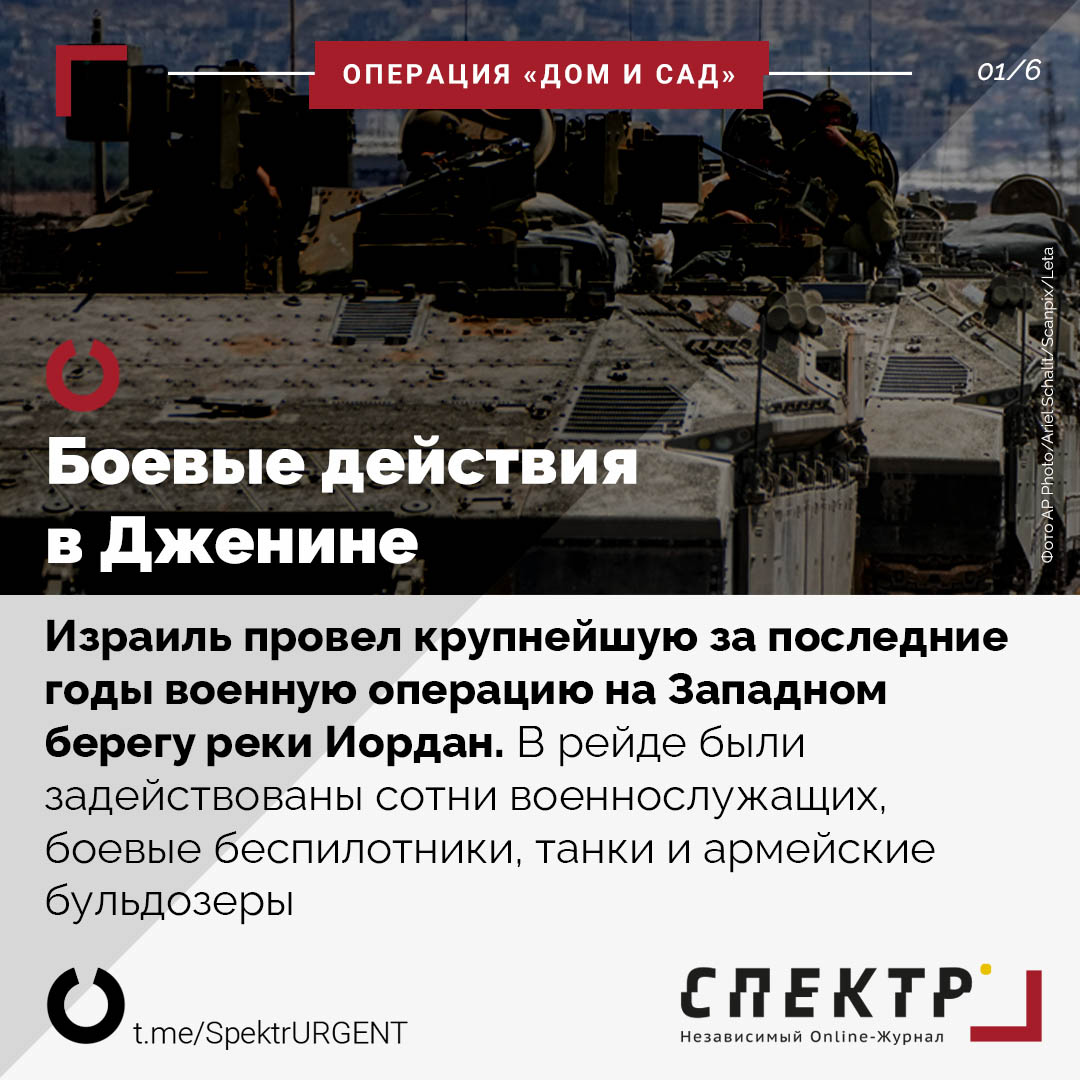 Израиль провел крупнейшую за последние годы военную операцию в Палестине -  карточки Спектр