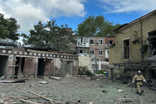 Место взрыва. Фото телеграм-канал губернатора Ростовской области Василия Голубева.