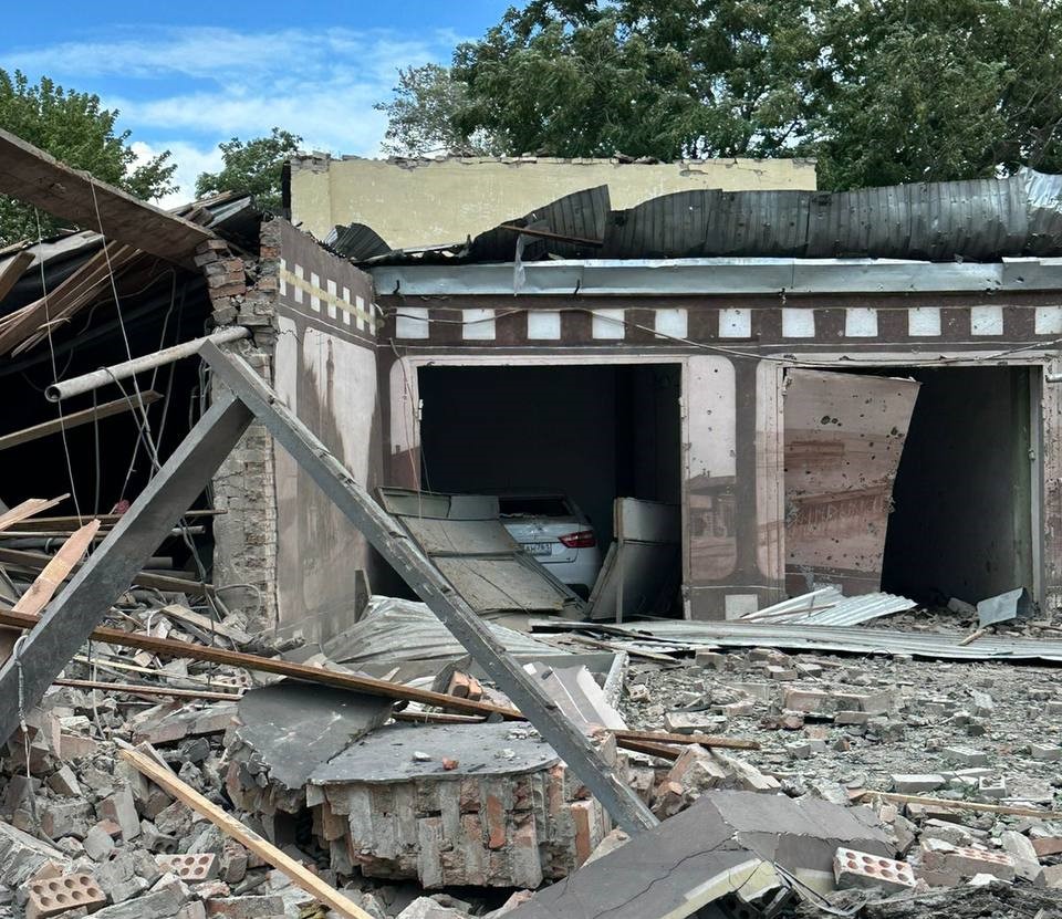 Место взрыва в Таганроге. Фото пресс-служба губернатора Ростовской области Василия Голубева.