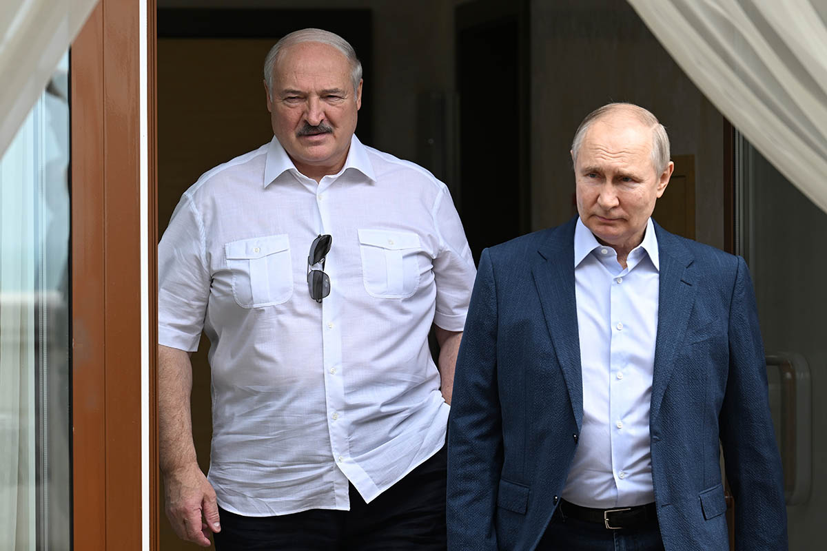 Владимир Путин и Александр Лукашенко. Фото Pavel Bednyakov/Sputnik/AP/Scanpix/Leta