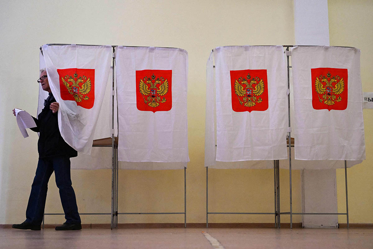 Избирательный участок в Москве, 9 сентября 2022 года. Фото NATALIA KOLESNIKOVA/AFP/Scanpix/LETA