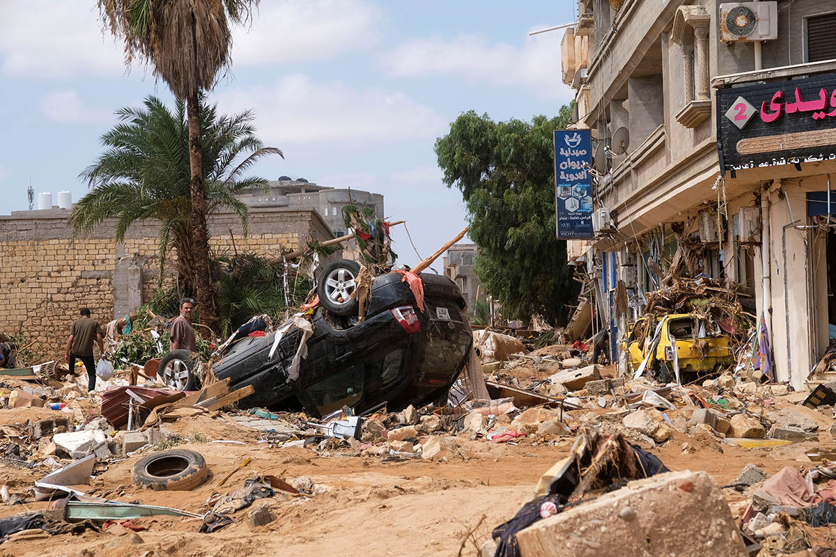 Последствия мощного шторма и проливных дождей в Дерне, Ливия. Фото Esam Omran Al-Fetori/REUTERS/Scanpix/Leta