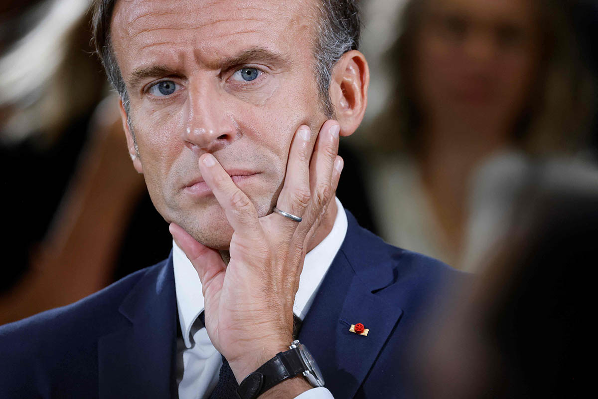 Президент Франции Эммануэль Макрон. Фото Ludovic MARIN/POOL/AFP/Scanpix/Leta